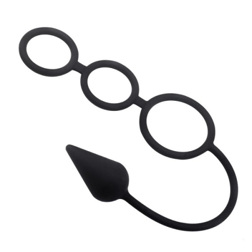 Sexbuyer Silicone Tri Cock Ring With Anal Plug