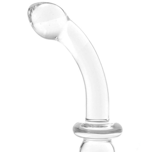 8 Inch Ribbed G-Spot Glass Dildo