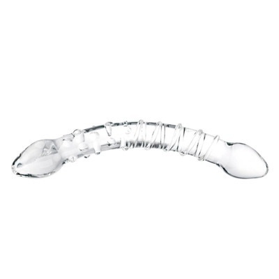 Sexbuyer 7.5inches Spiral Texture Glass Double Dildo