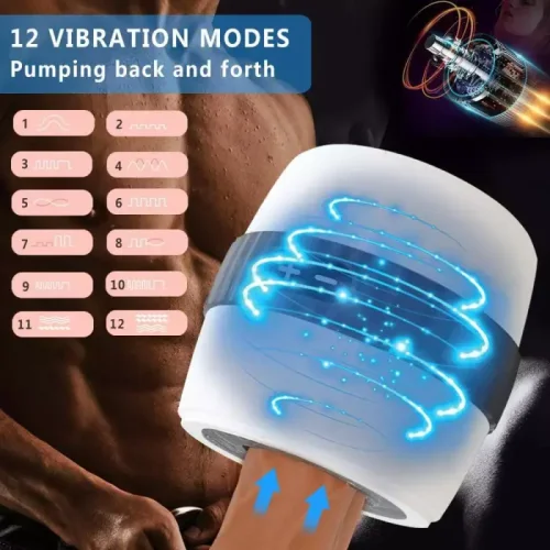 Two-Way Exit 12-Speed Vibration Manual Masturbation Cup