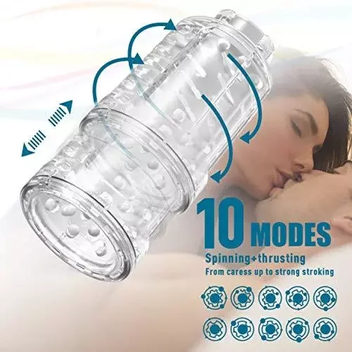 Hands-Free Male Masturbation Cup Automatic Rotating Telescoping