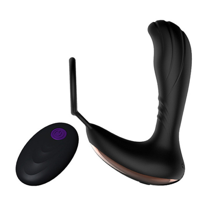 Remote Control 7-Frequency Vibration Prostate Stimulator with Penis Ring