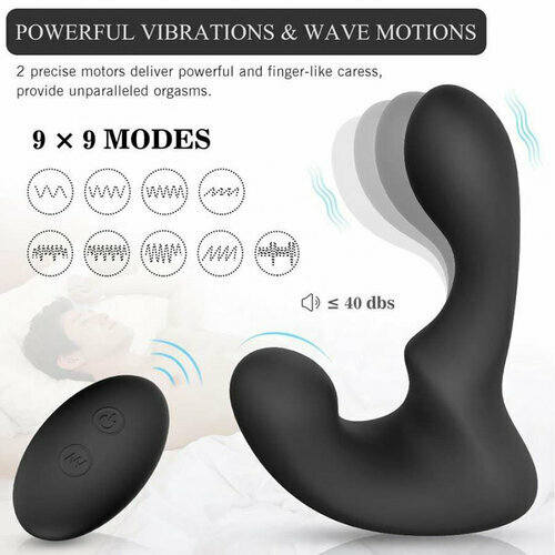 9-Pattern Vibration Double Motor 30° Wave-Motion Prostate Massager