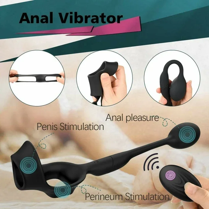 Cock Ring With an Anal Vibrator