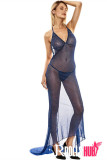 Mesh See-Through Low-Cut Sexy Suspender Nightdress (Three Colors)