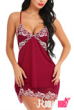 Sexy Strapless Leak Back Lace Nightdress (Three Colors)