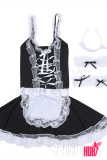 Sexy Women's Lace Maid Clothes Uniform Temptation Lingerie Set