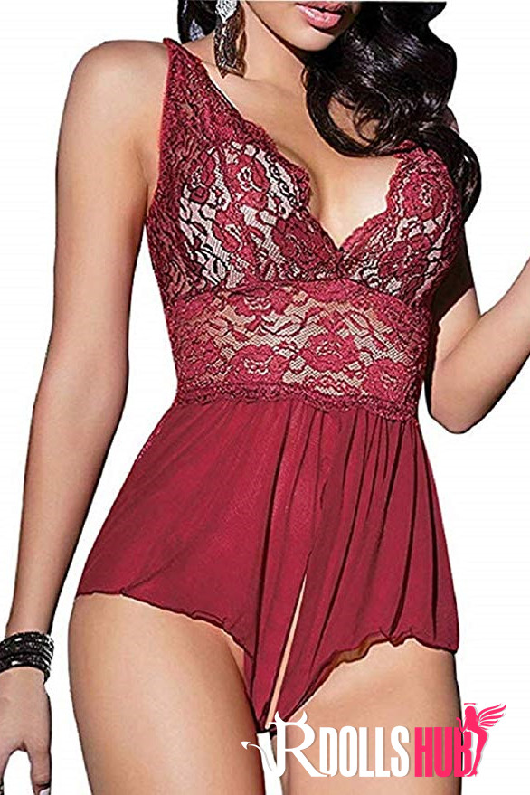 Open Crotch See-Through Mesh Loose Sexy Lingerie (Five Colors)