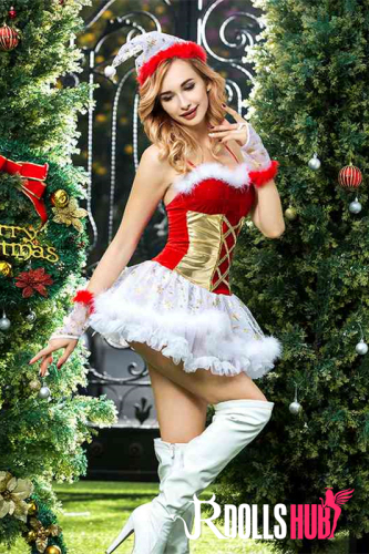 Christmas Red Gold Sexy Short skirt Ladies Erotic Lingerie