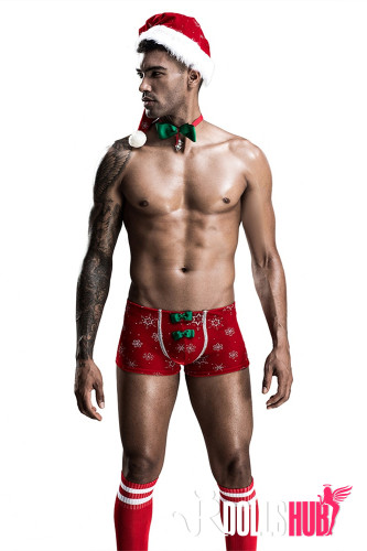Men's Christmas Red Panties Stocking