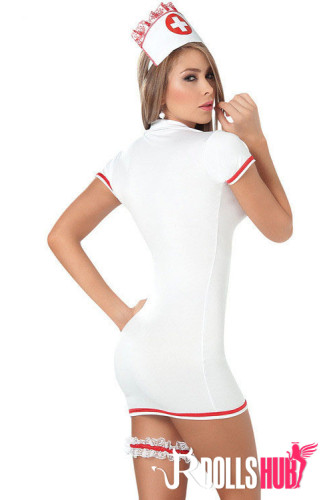 Sexy Nurse Cosplay One-Piece Uniform Temptation Lingerie Set