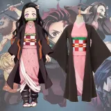 Demon Slayer 鬼灭の刃 Kamado Nezuko Cosplay Outfit Set