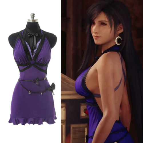 Final Fantasy VII ティファ・ロックハート Tifa Lockhart Nightdress Cosplay Outfit Set