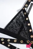 Sexy leopard print perforated see-through underwear