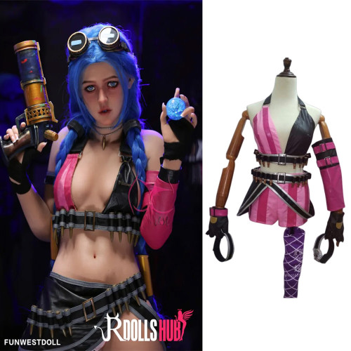 League of Legends Jinx Cosplay Outfit Set