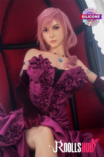 Lightning Sex Doll: Final Fantasy XIII Lightning Silicone Doll in Midnight Mauve Dress, Game Lady 171cm/5ft6 G-Cup