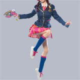 D.Va Sex Doll: Overwatch Silicone Doll D.va in School Uniforms, Game Lady 166cm/5ft5 E-Cup