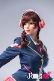 D.Va Sex Doll: Overwatch Silicone Doll D.va in School Uniforms, Game Lady 166cm/5ft5 E-Cup