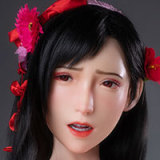 Tifa Sex Doll: Final Fantasy Silicone Doll, Game Lady 167cm/5ft6 D-Cup (Closed Eyes)