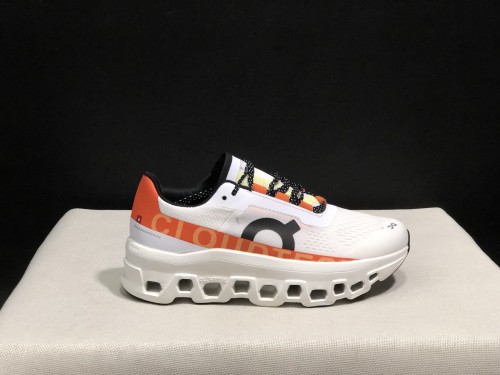 Cloudmonster Sneakers - White + Orange