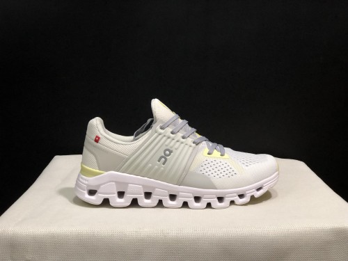 Cloudswift Sneakers - Light Gray & Fluorescent Yellow