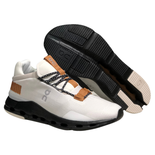 Cloudnova Sneakers - White with Dark Brown