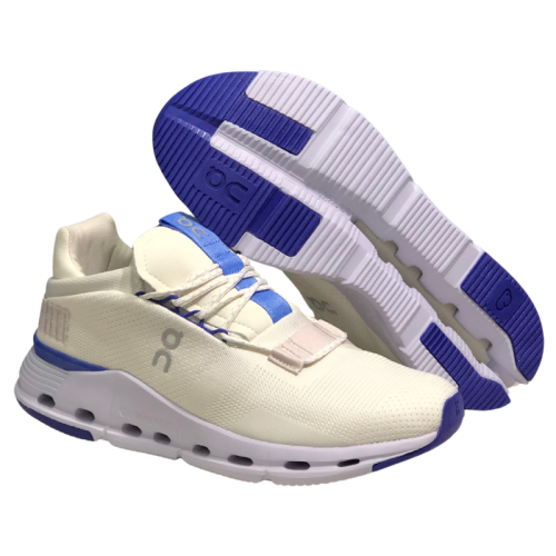 Cloudnova Sneakers - White with Bright Blue