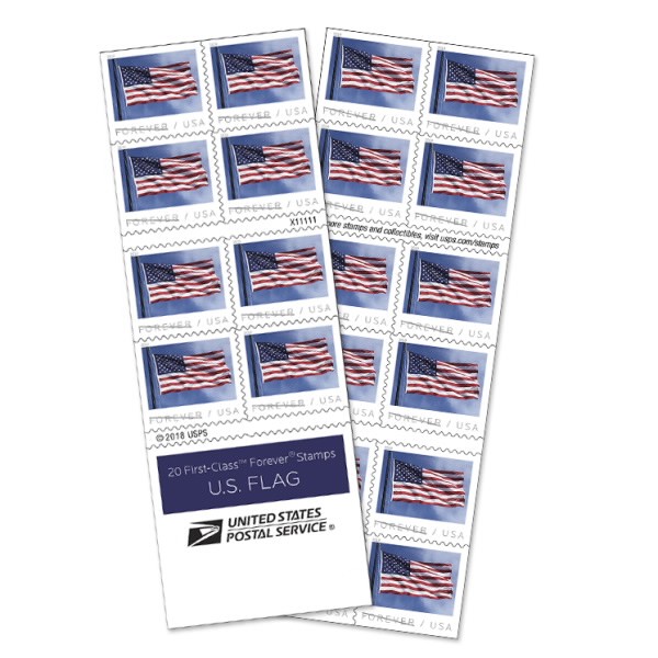2019 US Flag Postcard Forever Postage Stamps US Postal First Class