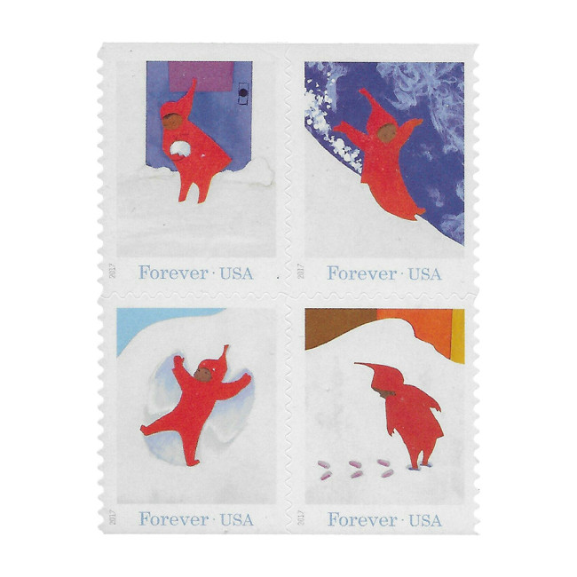 US Snowy Day Forever Postage Stamps - Book of 20 Postage Stamps
