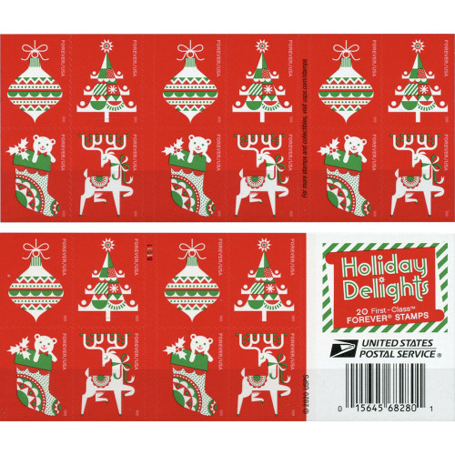 US Christmas Stamps 2020 MNH Holiday Delights Decorations