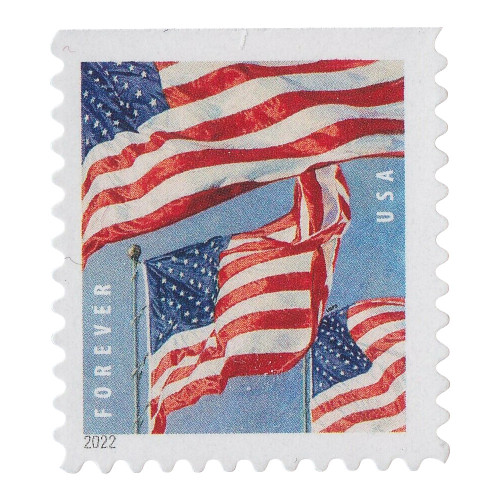 2022 US Flag Strip Postcard Forever Postage Stamps Sheet of 20 US Postal First Class