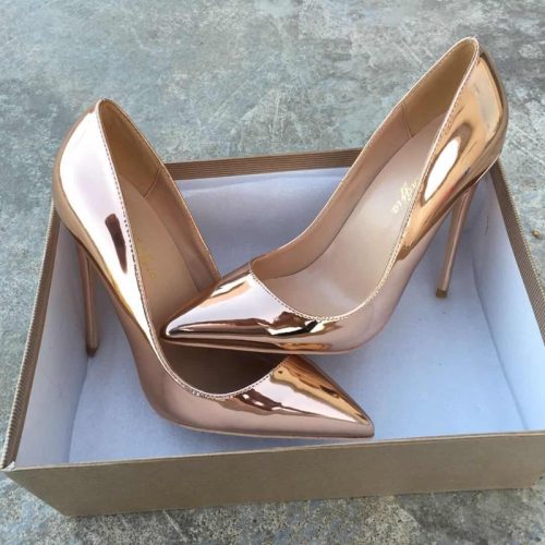 2018 fashion women's high-heeled pumps size 35-43 OL simple wild Thin high heels shoes Solid shallow pointed toe party shoes
