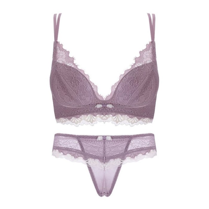 Wireless Bra And Panty Set Lace Push Up Bra Underwear Women Set Ensemble Lingerie Feminina Sexy Intimates Underwear & Sleepwears