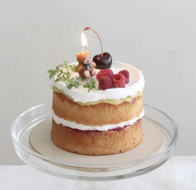 Cream birthday cake