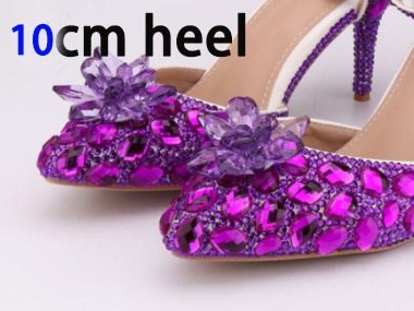 Wedding Shoes Bride Women Summer Sandals Crystal News Lady Big Size High Heels Princess Shoes Silver Red Colorful Discolora Shoe
