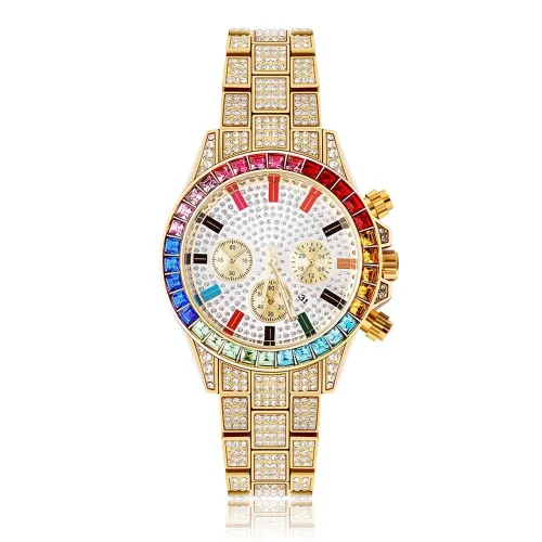 TOPGRILLZ 2020 New Watches Quartz HIP HOP Watches With Micro Pave Iced Out Cubic Zirconia Stainless Steel Watches Clock relogio