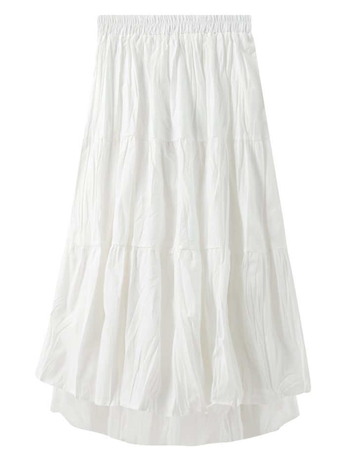 2020 Long Skirts For Women's Skirts Harajuku Korean Style White Black Maxi Skirt For Teenagers High Waist Skirt School Skirts