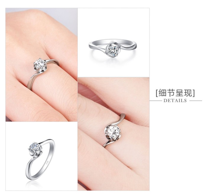 claw Diamond 18K gold diamond ring u112776 gift