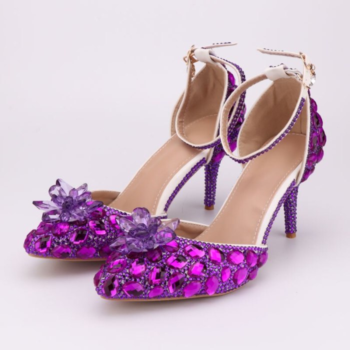 Wedding Shoes Bride Women Summer Sandals Crystal News Lady Big Size High Heels Princess Shoes Silver Red Colorful Discolora Shoe
