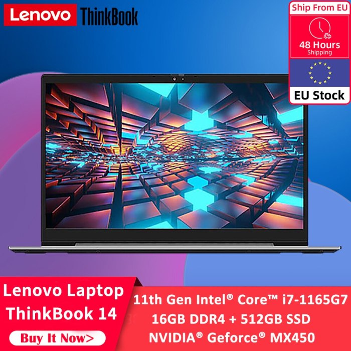 2021 Lenovo ThinkBook 14 Laptop 11th Gen Intel Core i7-1165G7 GeForce MX450 16GB/512GB SSD 100% sRGB FHD Screen 14  Silver Gray