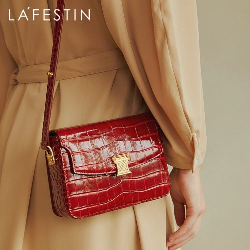 LA FESTIN Designer Bags 2020 new fashion one-shoulder messenger leather handbags retro underarm tofu bag