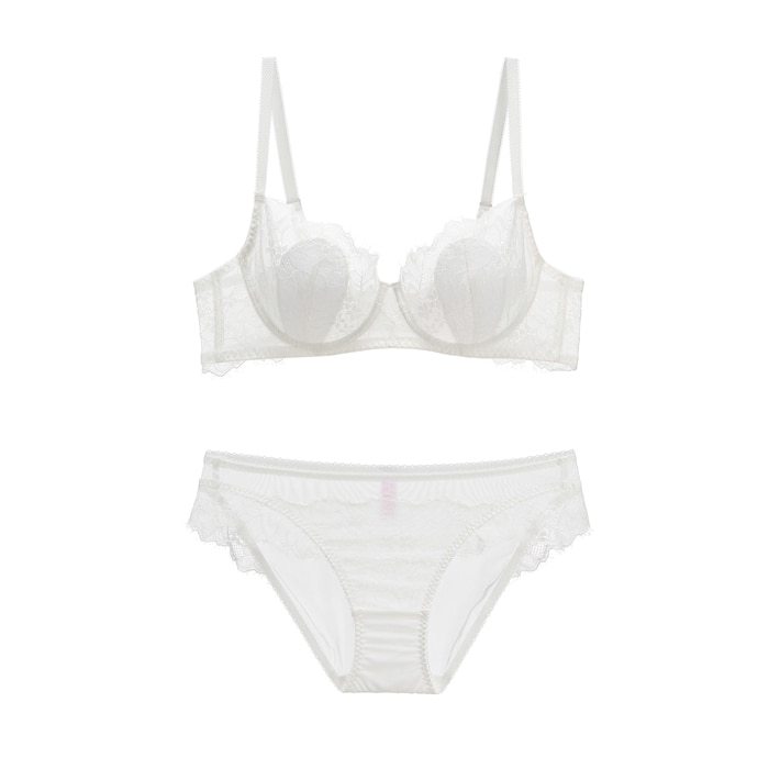 Women Underwear Sexy Bra Set Plus Size E Cup Embroidery Brassiere Bras Lace Lingerie Set Comfortable Thin Cotton