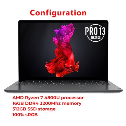 Lenovo Xiaoxin Pro 13 Laptop AMD Ryzen 7 4800U Windows 10 Laptop Ultrabook 16GB Ram for Laptop 512GB SSD 13.3 Inch Computer