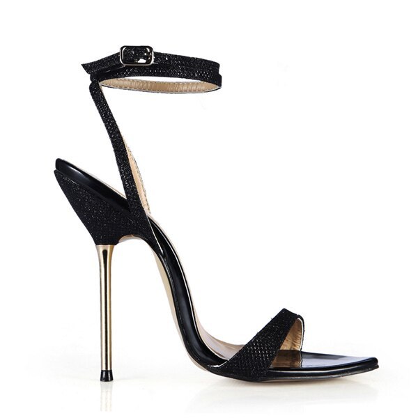High Heel Sandals Stiletto Sexy Women Sandal Bridals Party Summer Metal Heeled Sandals Open Toe Ankle Strap Lady Shoe 3845-i
