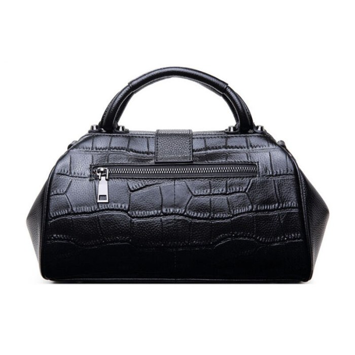 OYIXINGER Women Genuine Leather Messenger Bags Womens Alligator Clasp Pillow Totes Bags Female Real Leather Crossbody Doctor Bag