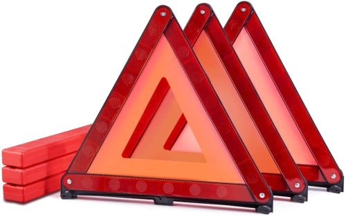MYSBIKER Emergency Warning Triangles, Roadside Safety Triangle, 3 Pack Foldable Warning Reflective Triangle with Case for Vehicles Breakdown