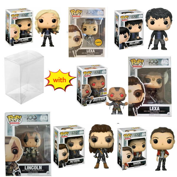 funko pop THE 100 Clarke  Lincoln Octavia Bellamy Lexa Raven with pop protector box Vinyl Action Figures Model Toys for Children gift