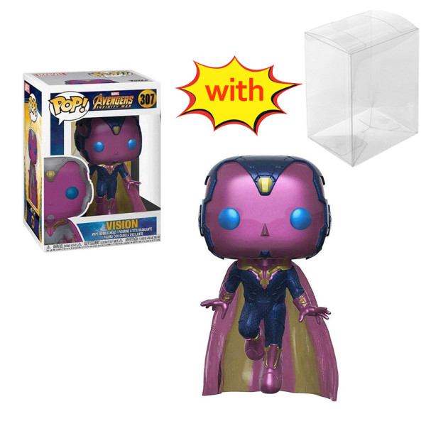 funko pop AVENGERS Vision 307# With Protector Box Vinyl Action Figures Model Toys for Children gift