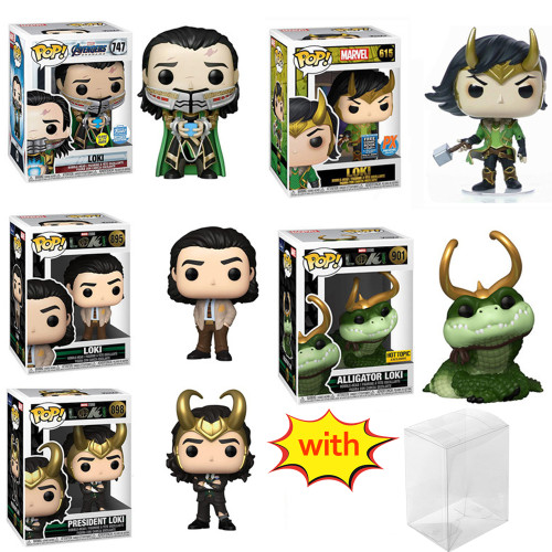 funko pop MARVEL COMICS Loki 615# Loki-GLOWS 747#  Loki 895# Loki 898# Alligator Loki 901# FREE COMICBOOK DAY PX EXCLUSIVE With Protector Box Vinyl Action Figures Model Toys for Children gift