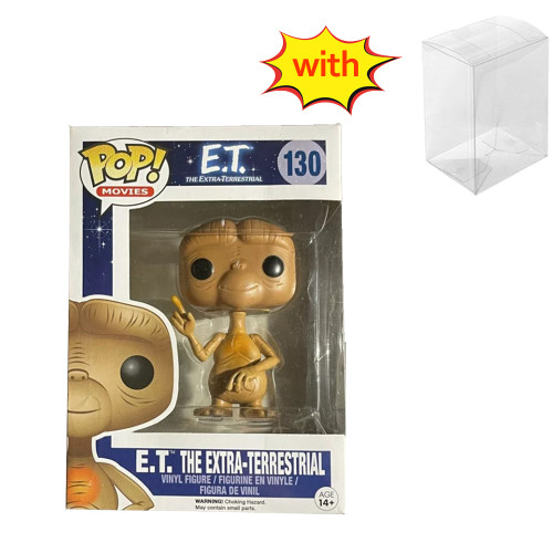 funko pop  Movies E.T. The Extra-Terrestrial #130 With Protector Box Vinyl Action Figures Model Toys for Children gift
